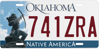 OK license plate 741ZRA