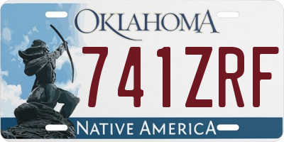 OK license plate 741ZRF