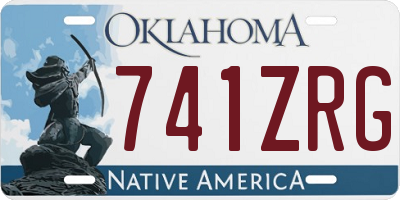 OK license plate 741ZRG