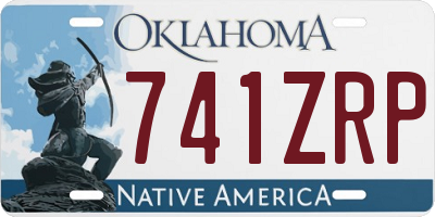 OK license plate 741ZRP