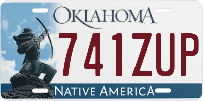 OK license plate 741ZUP