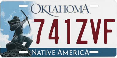 OK license plate 741ZVF