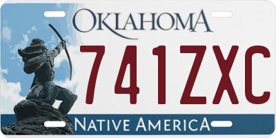 OK license plate 741ZXC