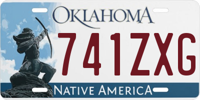 OK license plate 741ZXG