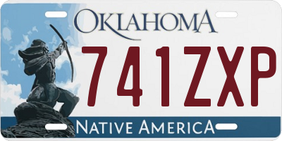 OK license plate 741ZXP