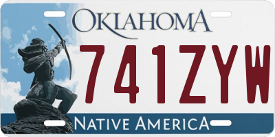 OK license plate 741ZYW