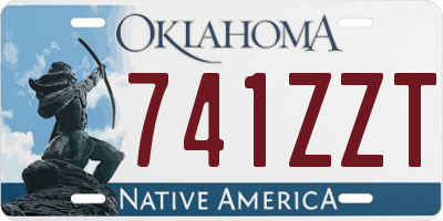 OK license plate 741ZZT