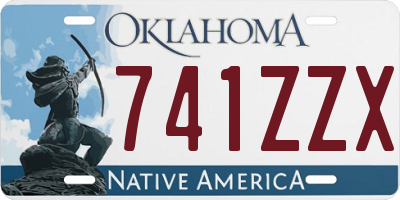 OK license plate 741ZZX