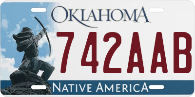 OK license plate 742AAB