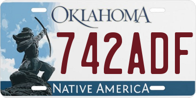 OK license plate 742ADF