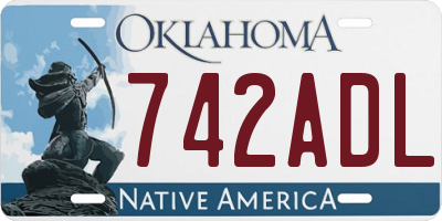 OK license plate 742ADL