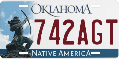 OK license plate 742AGT