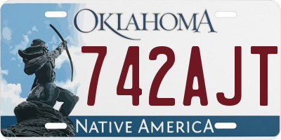 OK license plate 742AJT