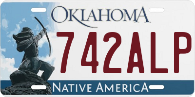 OK license plate 742ALP