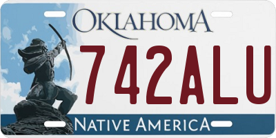 OK license plate 742ALU