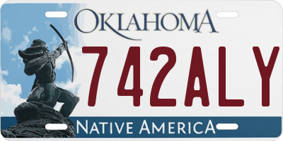 OK license plate 742ALY