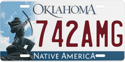 OK license plate 742AMG