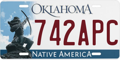 OK license plate 742APC