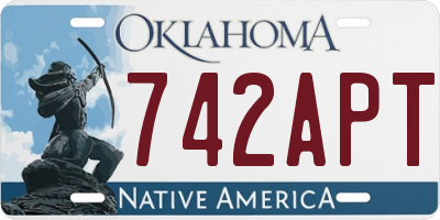 OK license plate 742APT
