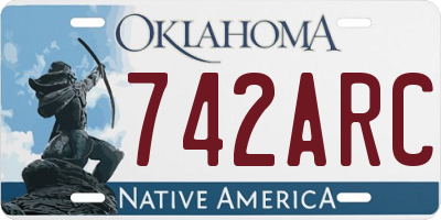 OK license plate 742ARC