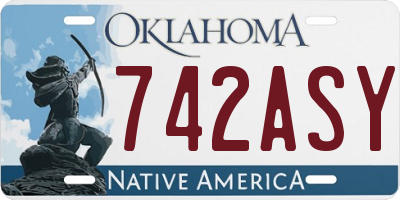 OK license plate 742ASY