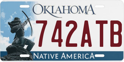OK license plate 742ATB