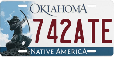 OK license plate 742ATE