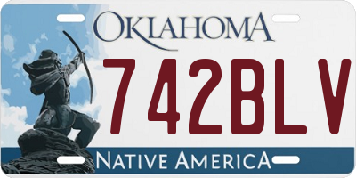 OK license plate 742BLV