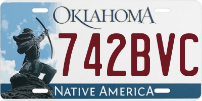 OK license plate 742BVC