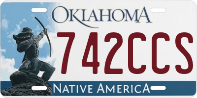 OK license plate 742CCS