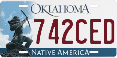 OK license plate 742CED