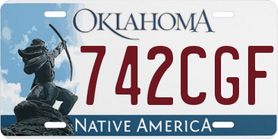 OK license plate 742CGF