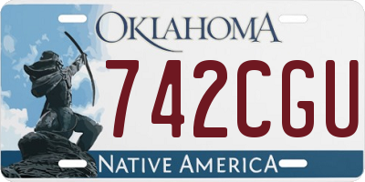 OK license plate 742CGU