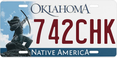 OK license plate 742CHK