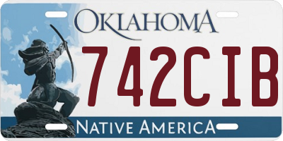 OK license plate 742CIB