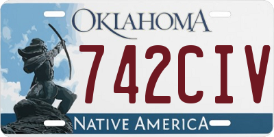 OK license plate 742CIV