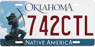 OK license plate 742CTL