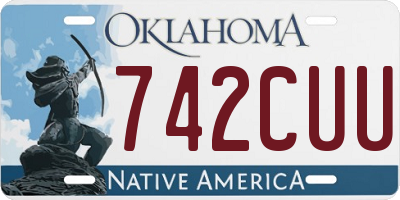 OK license plate 742CUU
