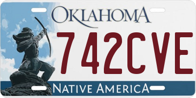 OK license plate 742CVE