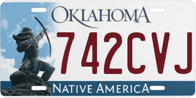 OK license plate 742CVJ