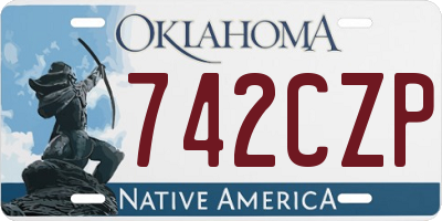 OK license plate 742CZP