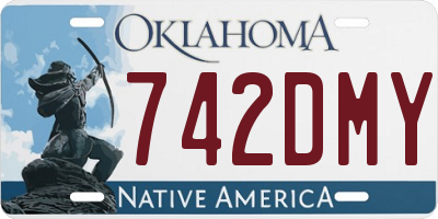 OK license plate 742DMY