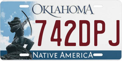 OK license plate 742DPJ