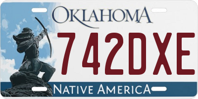 OK license plate 742DXE