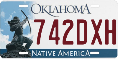 OK license plate 742DXH