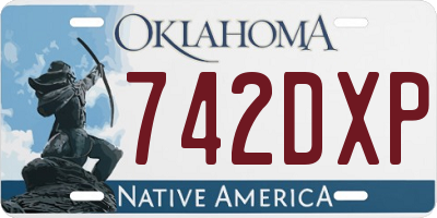 OK license plate 742DXP