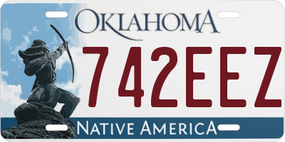 OK license plate 742EEZ