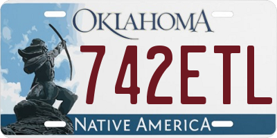 OK license plate 742ETL