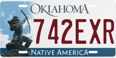 OK license plate 742EXR