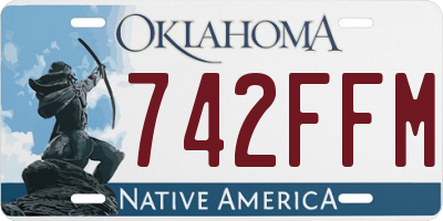 OK license plate 742FFM
